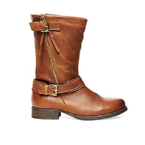 Steve Madden Brown Kavilier Moto Mid Calf Boot